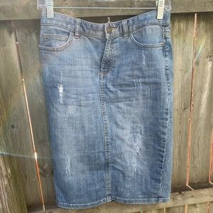 Michael Kors knee length skirt size 2 light denim